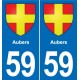 59 Comines blason autocollant plaque stickers ville