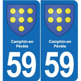 59 Comines blason autocollant plaque stickers ville