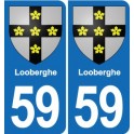 59 Comines blason autocollant plaque stickers ville