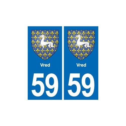 59 Comines blason autocollant plaque stickers ville