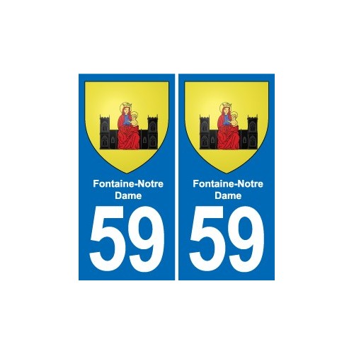 59 Comines blason autocollant plaque stickers ville