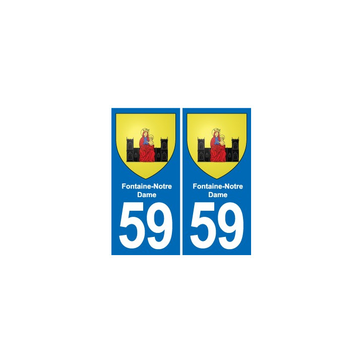 59 Comines blason autocollant plaque stickers ville
