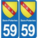 59 Comines blason autocollant plaque stickers ville