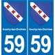 59 Comines blason autocollant plaque stickers ville