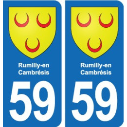 59 Comines blason autocollant plaque stickers ville