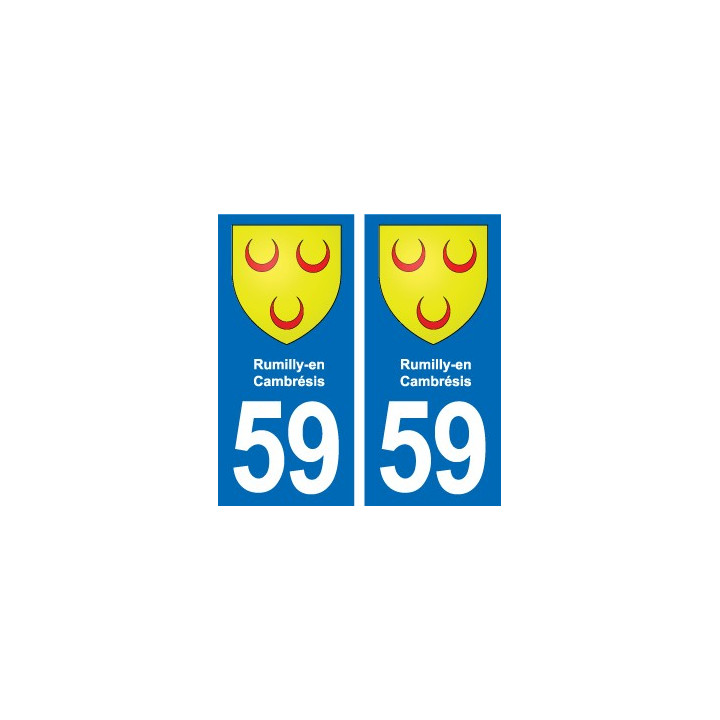 59 Comines blason autocollant plaque stickers ville