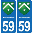 59 Comines blason autocollant plaque stickers ville
