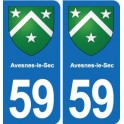 59 Comines blason autocollant plaque stickers ville