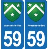 59 Comines blason autocollant plaque stickers ville