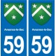 59 Comines blason autocollant plaque stickers ville