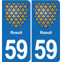 59 Comines blason autocollant plaque stickers ville