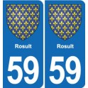 59 Comines blason autocollant plaque stickers ville