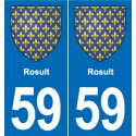 59 Comines blason autocollant plaque stickers ville