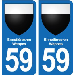 59 Comines blason autocollant plaque stickers ville