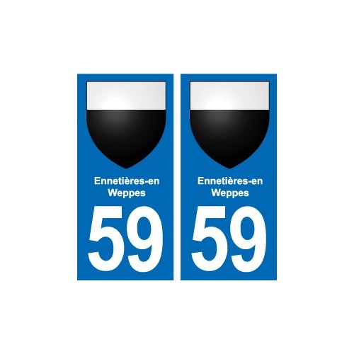 59 Comines blason autocollant plaque stickers ville