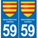 59 Comines blason autocollant plaque stickers ville