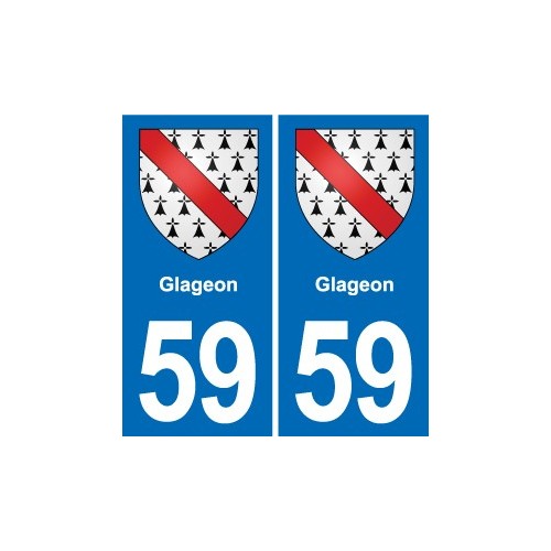 59 Comines blason autocollant plaque stickers ville