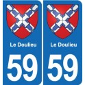 59 Comines blason autocollant plaque stickers ville