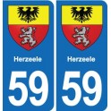 59 Comines blason autocollant plaque stickers ville