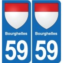 59 Comines blason autocollant plaque stickers ville