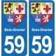 59 Comines blason autocollant plaque stickers ville