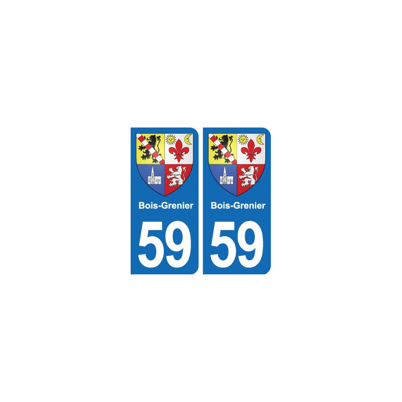 59 Comines blason autocollant plaque stickers ville