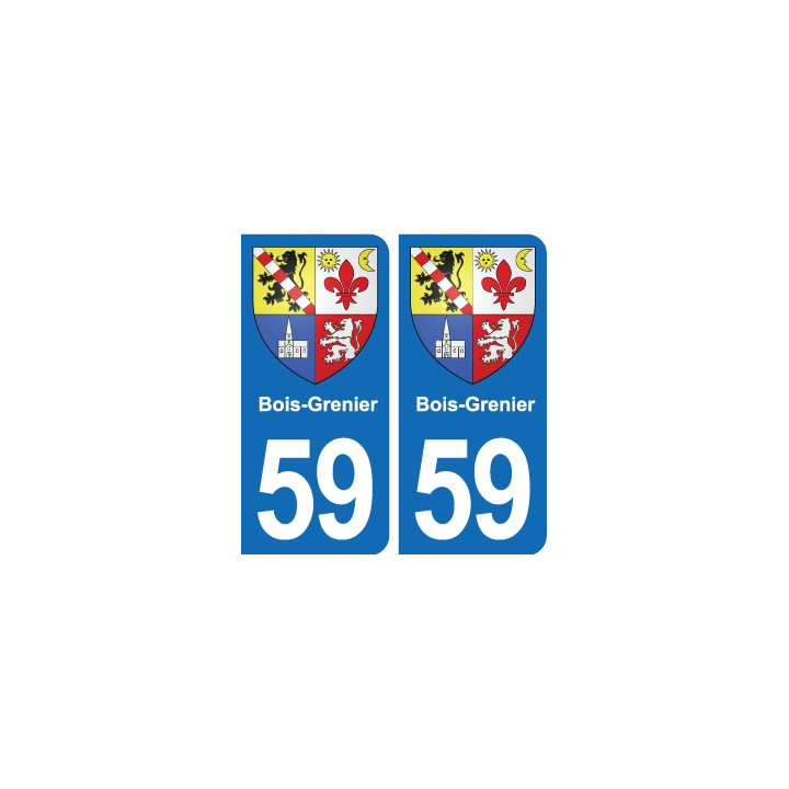 59 Comines blason autocollant plaque stickers ville