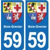 59 Comines blason autocollant plaque stickers ville