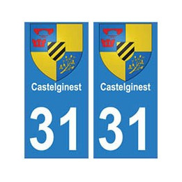 31Castelginest ville autocollant plaque blason stickers