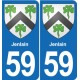 59 Comines blason autocollant plaque stickers ville