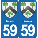 59 Comines blason autocollant plaque stickers ville
