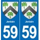 59 Comines blason autocollant plaque stickers ville