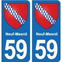 59 Comines blason autocollant plaque stickers ville