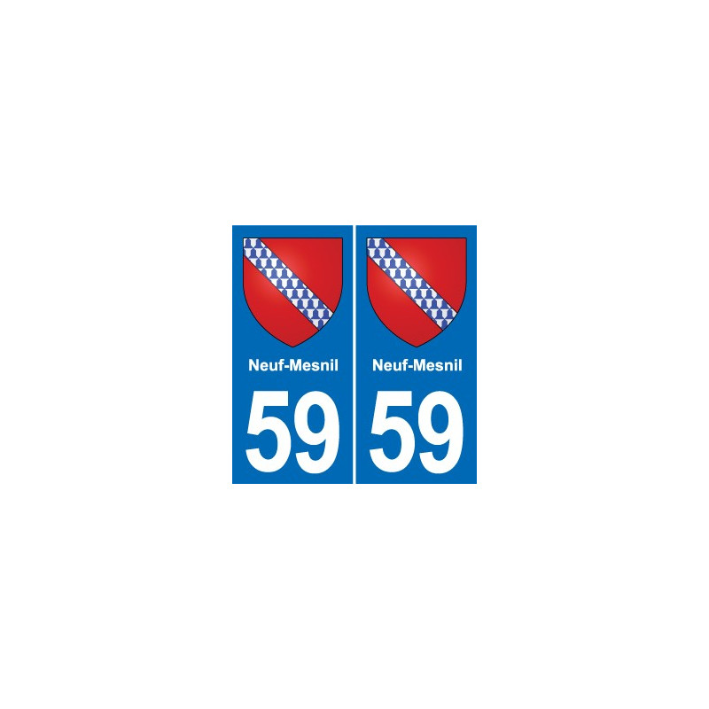 59 Comines blason autocollant plaque stickers ville