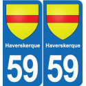 59 Comines blason autocollant plaque stickers ville