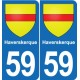 59 Comines blason autocollant plaque stickers ville