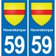 59 Comines blason autocollant plaque stickers ville