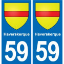 59 Comines blason autocollant plaque stickers ville