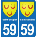 59 Comines blason autocollant plaque stickers ville