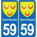 59 Comines blason autocollant plaque stickers ville