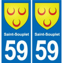 59 Comines blason autocollant plaque stickers ville