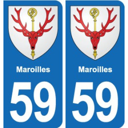 59 Comines blason autocollant plaque stickers ville
