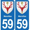 59 Comines blason autocollant plaque stickers ville