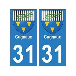 31 Cugnaux ville autocollant plaque blason stickers