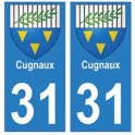 31 Cugnaux ville autocollant plaque blason stickers