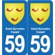 59 Comines blason autocollant plaque stickers ville