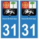 31 Ramonville-saint-agne ville autocollant plaque blason stickers