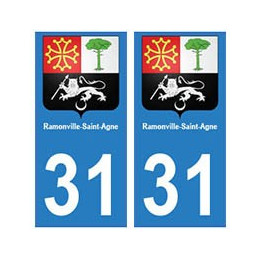31 Ramonville-saint-agne ville autocollant plaque blason stickers