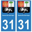 31 Ramonville-saint-agne ville autocollant plaque blason stickers