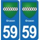59 Comines blason autocollant plaque stickers ville